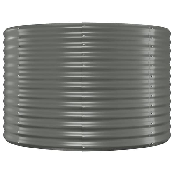 vidaXL Høybed galvanisert stål 396x100x68 cm grå