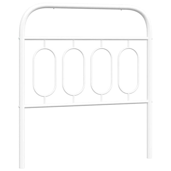 vidaXL Utskiftbar sengegavl i metall hvit 90 cm