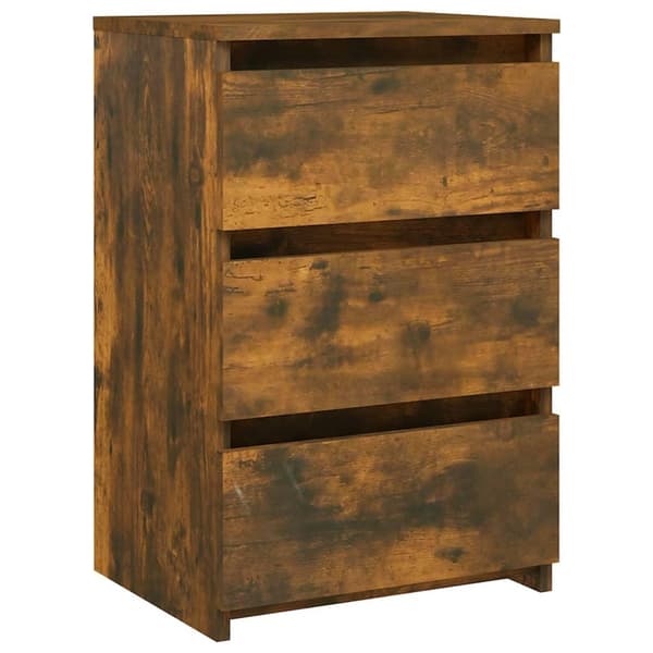 vidaXL Nattbord røkt eik 40x35x62,5 cm konstruert tre