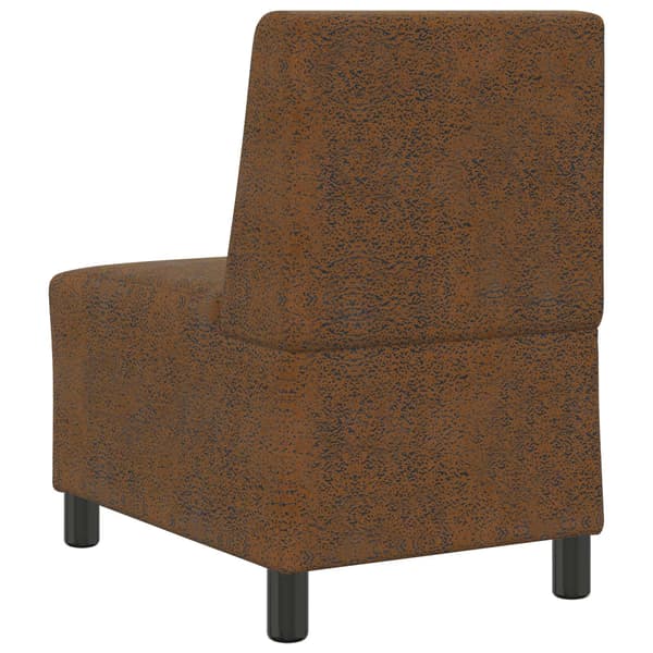 vidaXL | Soffstol | med dyna Brun 55 x 74 x 82 cm Konstmocka