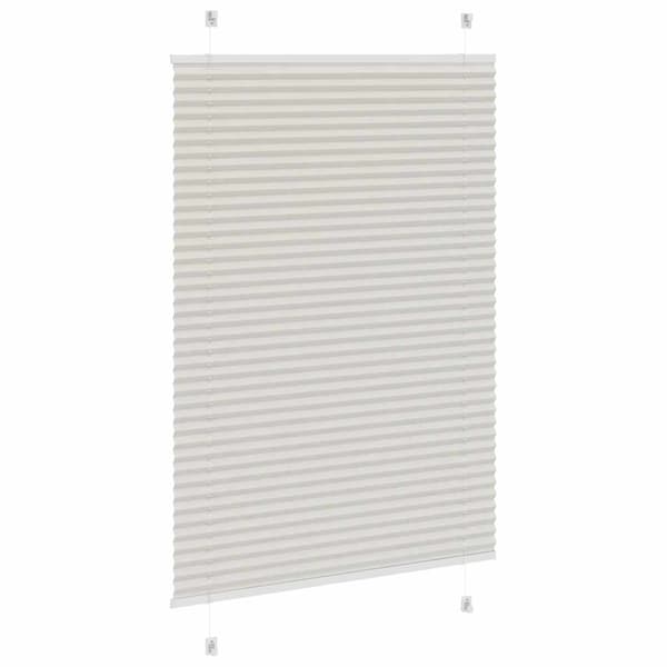 vidaXL Plisserad persienn ljusgrå 100x100 cm tyg bredd 99,4 cm