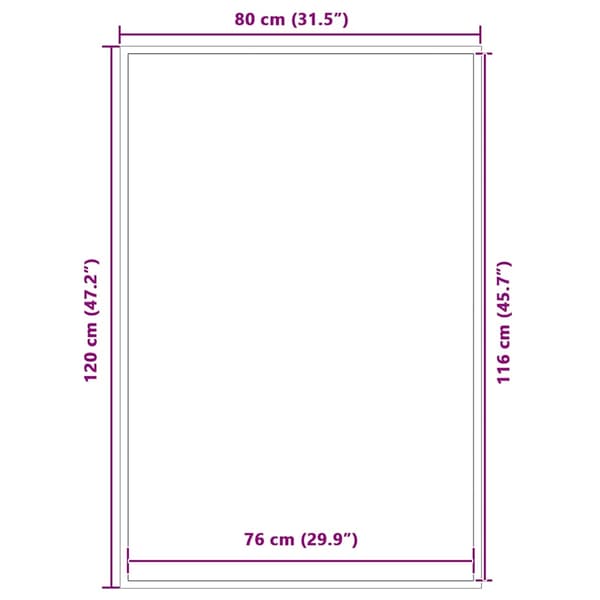 vidaXL Dørmatte brun 80x120 cm