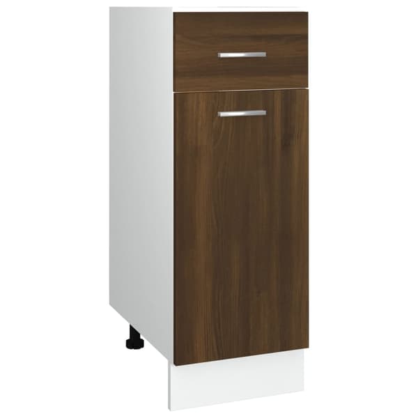 vidaXL Underskap med skuff Lyon brun eik 30x46x81,5 cm konstruert tre