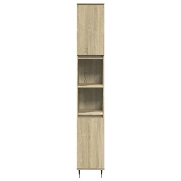 vidaXL Baderomsskap sonoma eik 30x30x190 cm konstruert tre