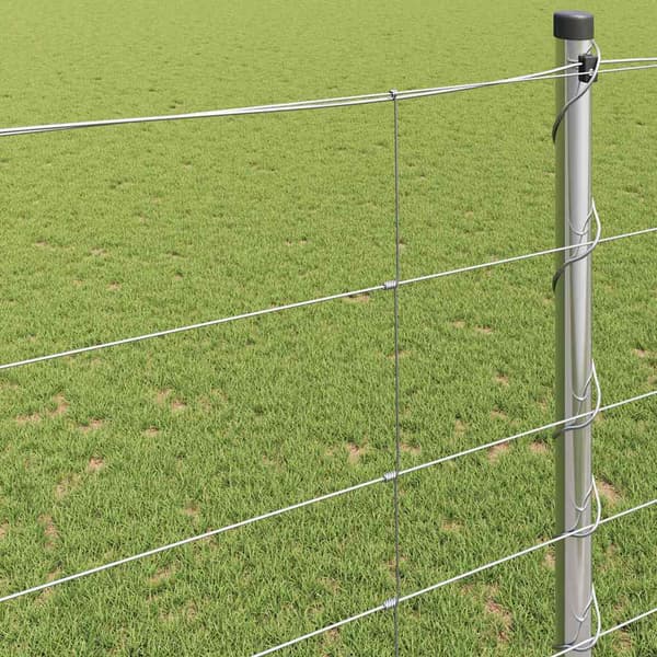vidaXL Jordegjerde sølv 25 x 1,4 m Galvanisert stål