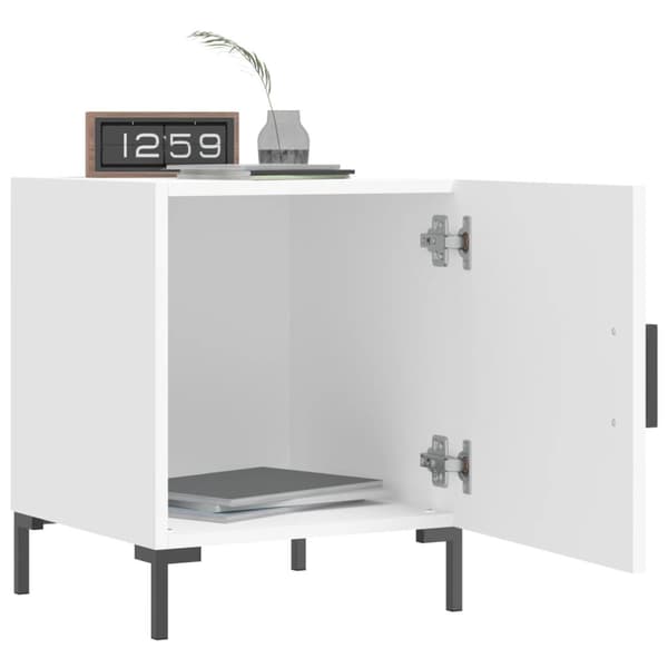 vidaXL Sängbord vit 40x40x50 cm konstruerat trä