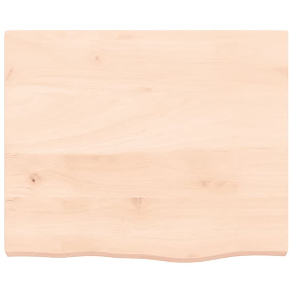 vidaXL Bordplate 60x50x(2-4) cm ubehandlet heltre eik
