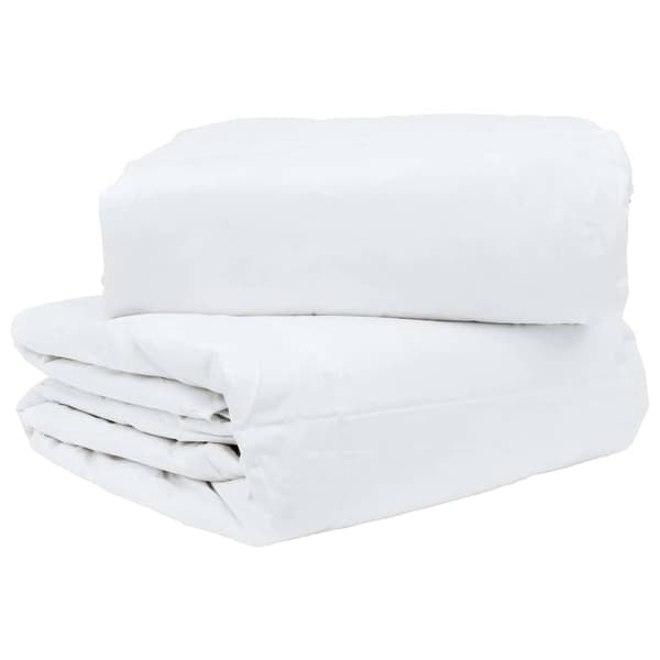 vidaXL Täckeset med kudde 3 pcs Vit Dunfjäder