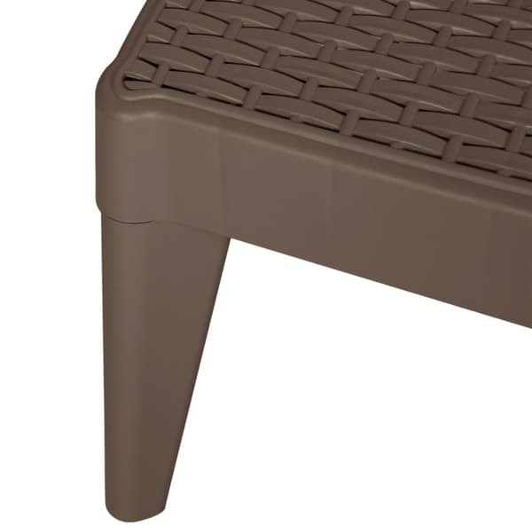 vidaXL Solseng brun 186x60x29 cm PP