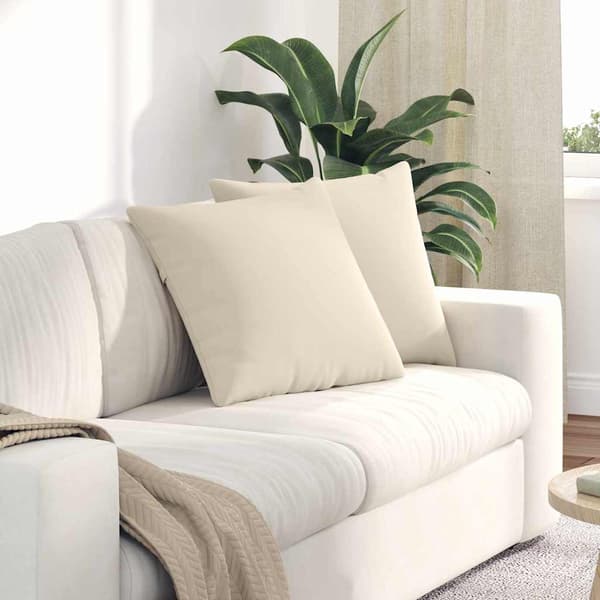 vidaXL Soffkuddar 2 st Beige 50 x 50 cm tyg