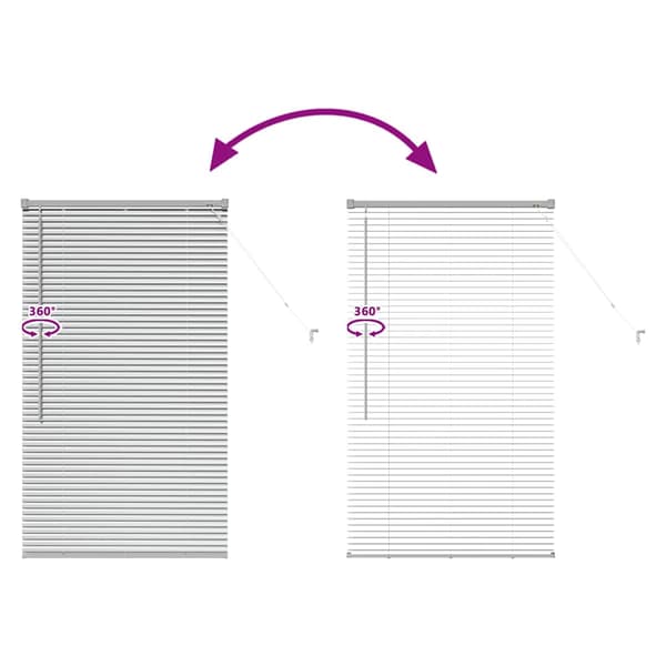 vidaXL Persienner Silver 130 x 80 cm Aluminium