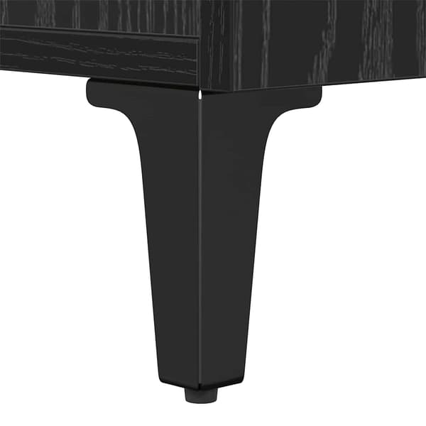 vidaXL Sengeskap 2 pcs Svart Eik 40 x 35 x 47,5 cm Konstruert tre
