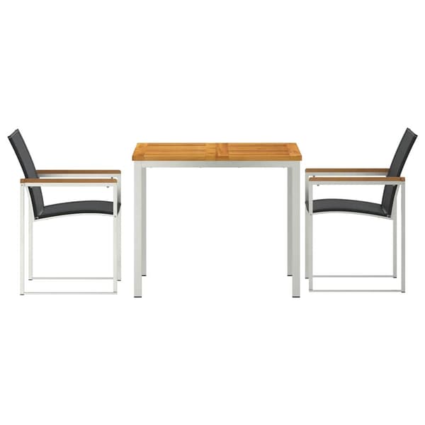 vidaXL Hage Spisegruppe 3 pcs Brun Solid akasietre