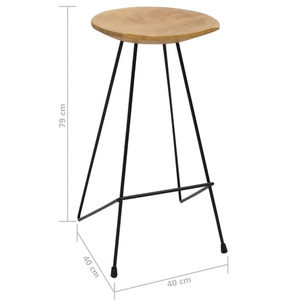 vidaXL Barkrakker 2 stk heltre teak