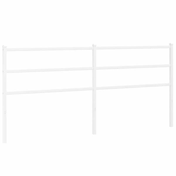 vidaXL Utskiftbar sengegavl i metall hvit 200 cm