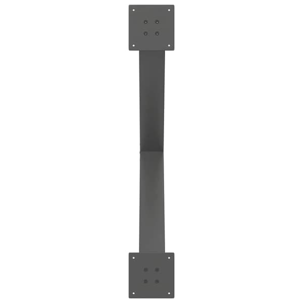 vidaXL Matbordsben X-formad 2 st antracit 90x(72-73) cm stål