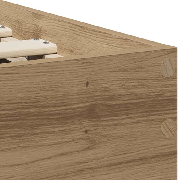 vidaXL Sengestamme artisan eik 90 x 200 cm Konstruert tre