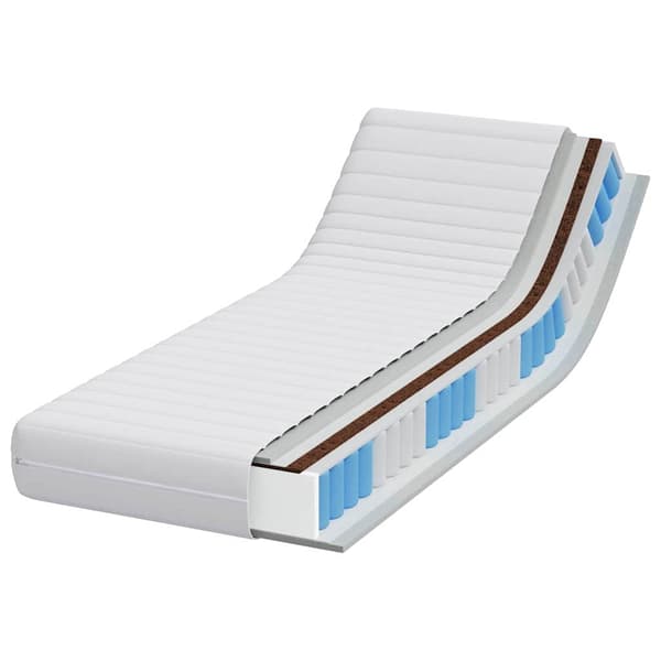 vidaXL Madrass Vit 80 x 200 cm Pocketfjäder