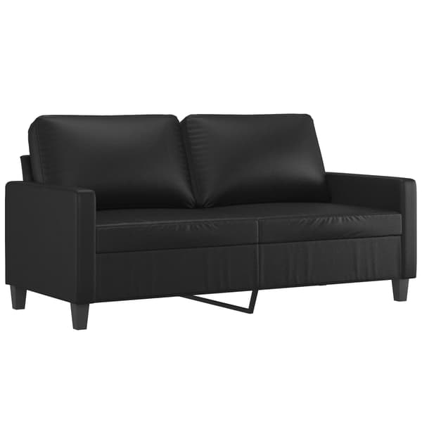vidaXL 2-sitssoffa svart 140 cm konstläder