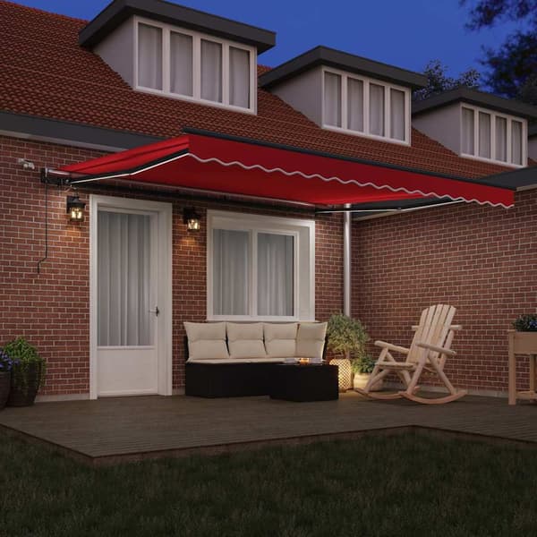 vidaXL Markiseduk med Rød 400 × 300 cm Polyester