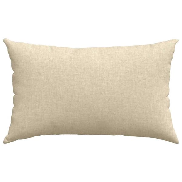 vidaXL Soffkuddar 2 st Gräddvit 50 x 30 cm tyg
