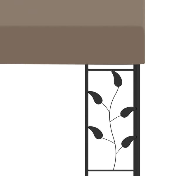vidaXL Väggmonterad paviljong 4x3x2,5 m taupe