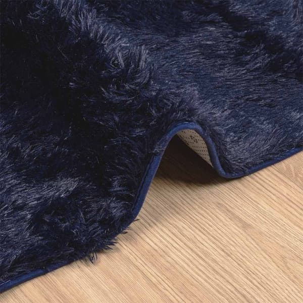 vidaXL Flossteppe med lang luv NAVARRA marine 160x160 cm polyester
