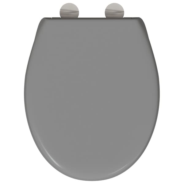 vidaXL Grå Plast Standard Minimalistisk toalettstol Oval