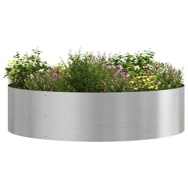 vidaXL Plante ring sølv 80 x 80 x 12 cm Rustfritt Stål