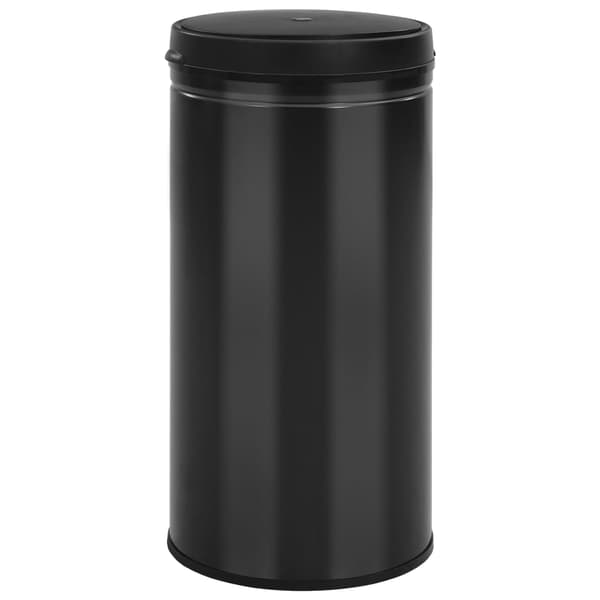 vidaXL Soptunna med automatisk sensor 70 L kolstål svart