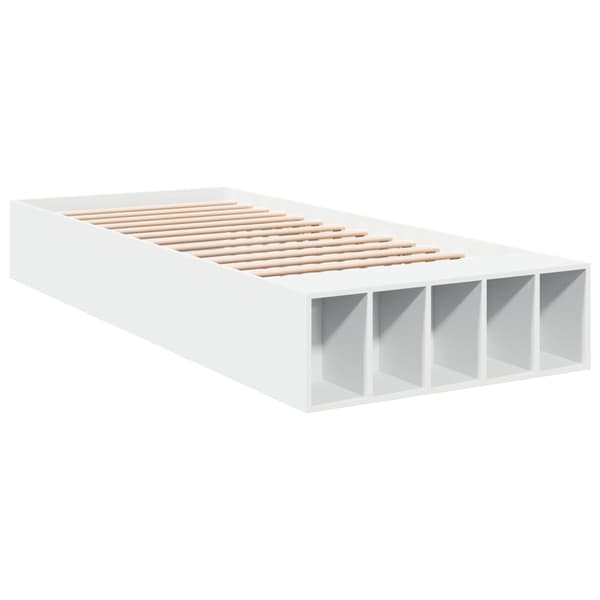 vidaXL Sengeramme hvit 100x200 cm konstruert tre