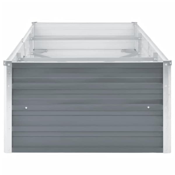 vidaXL Høybed galvanisert stål 240x80x45 cm grå