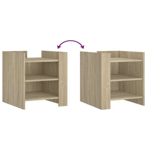 vidaXL Nattbord sonoma eik 45x50x50 cm konstruert tre