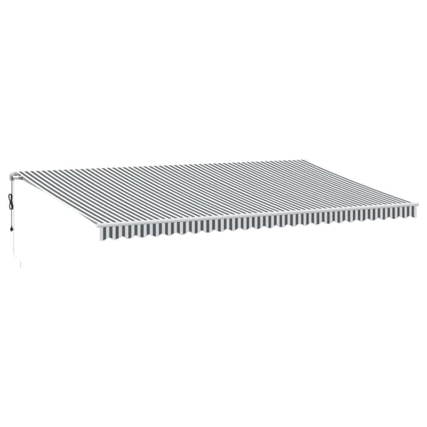 vidaXL Markis automatiskt infällbar antracit&vit 600x350 cm