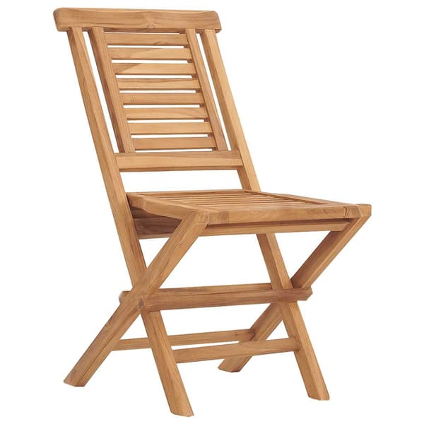 vidaXL Klappstoler 2 stk 47x63x90 cm heltre teak