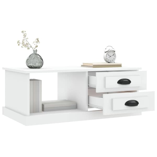 vidaXL Soffbord vit 90x50x35 cm konstruerat trä