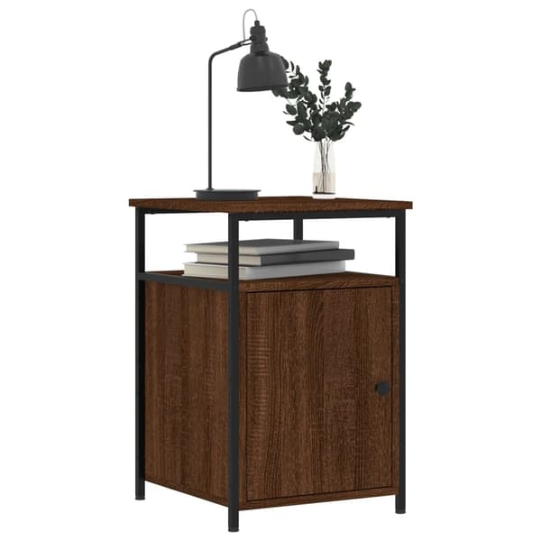vidaXL Nattbord 2 stk brun eik 40x42x60 cm konstruert tre