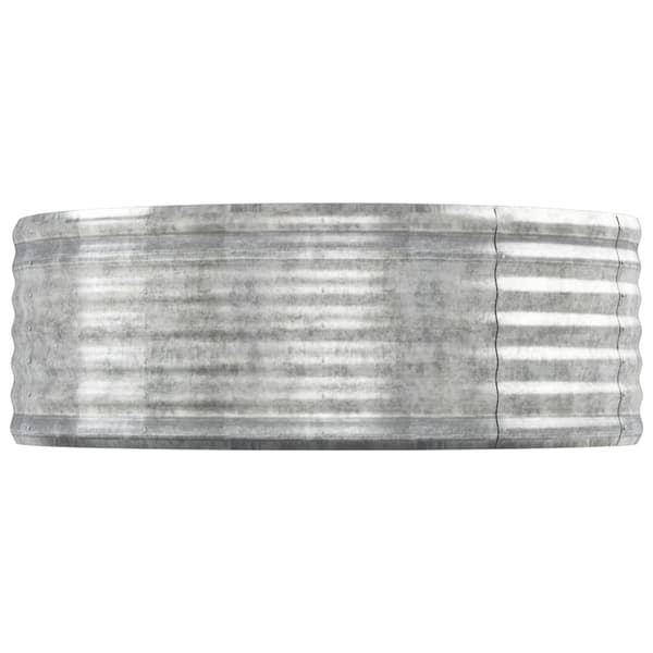 vidaXL Høybed galvanisert stål 544x100x36 cm sølv