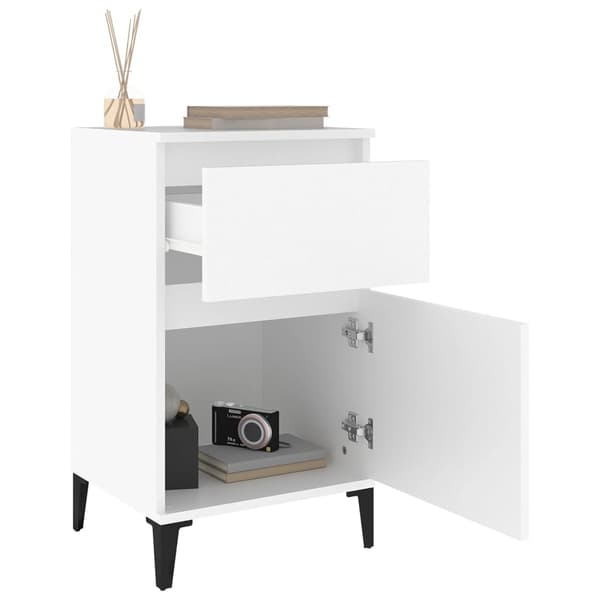 vidaXL Sängbord 2 st vit 40x35x70 cm