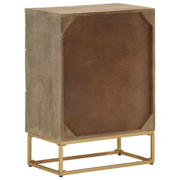 vidaXL Kommode 55x30x76 cm heltre mango og jern