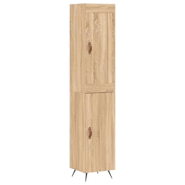 vidaXL Highboard sonoma eik 34,5x34x180 cm konstruert tre