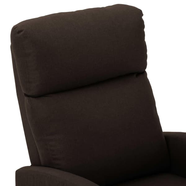 vidaXL Elektrisk massagefåtölj mörkbrun tyg