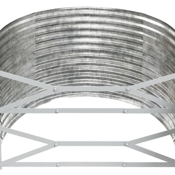 vidaXL Odlingslåda pulverlackerat stål 249x100x68 cm silver