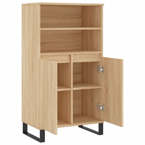 vidaXL Highboard sonoma eik 60x36x110 cm konstruert tre