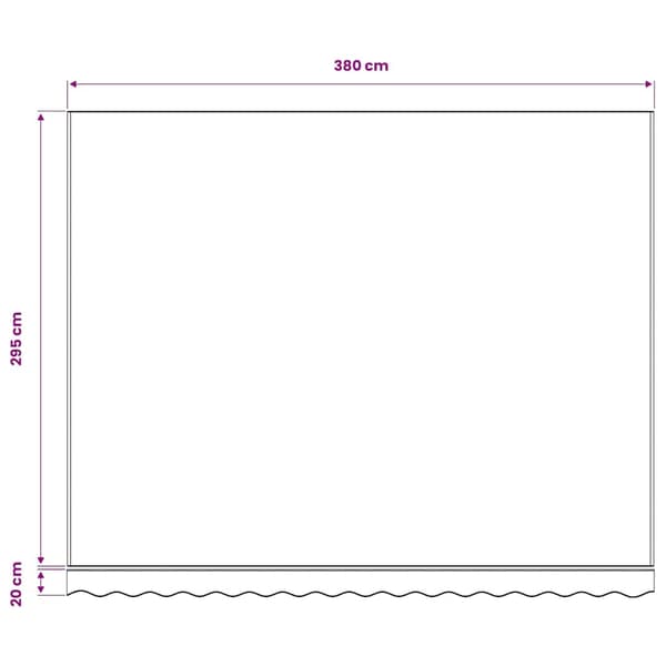 vidaXL Erstatningsduk for markise gul og oransje 400x300 cm polyester