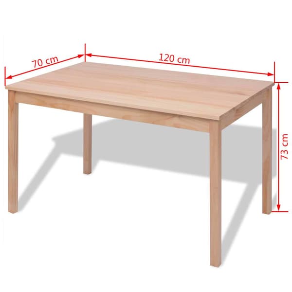 vidaXL Matbord och stolar 7 delar furu