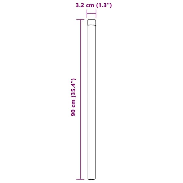 vidaXL Staketstolpar 2 pcs Silver 90 cm Pulverlackerad stål