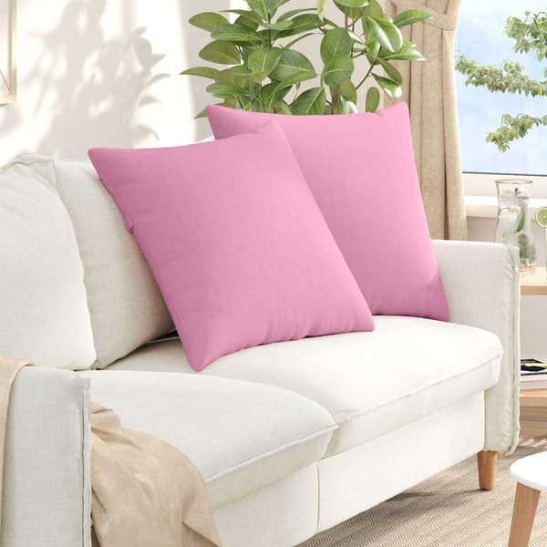 vidaXL Soffkuddar 2 st Rosa 80 x 80 cm tyg