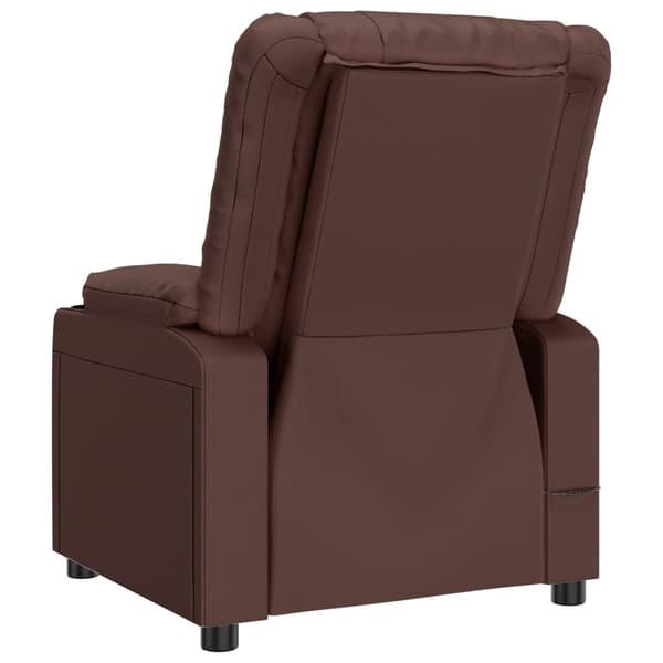 vidaXL Elektrisk massagefåtölj brun konstläder