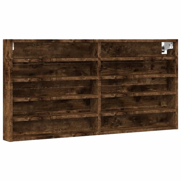 vidaXL Hyller røkt eik 100x8,5x50 cm konstruert tre